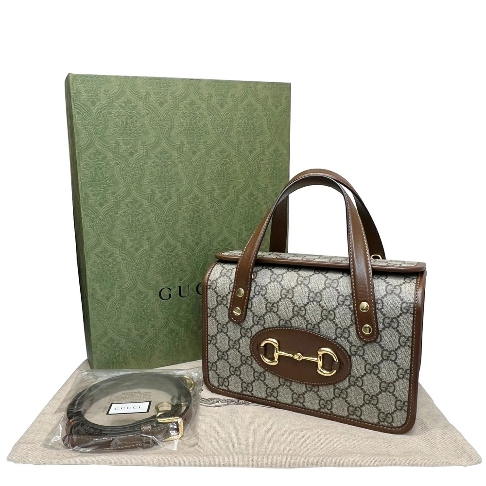 Gucci Horsebit 1955 Top Handle Bag GG Supreme canvas - Picture 11 of 11